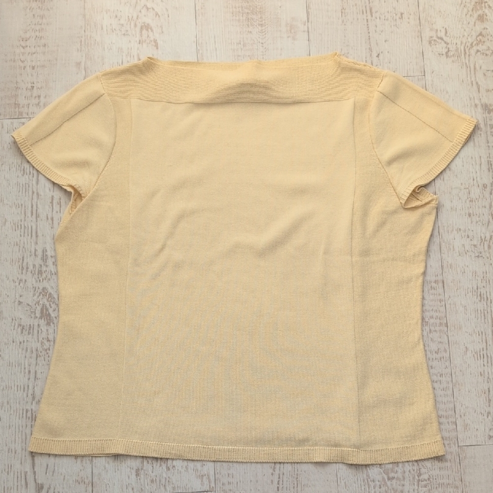 Coldwater Creek Light Yellow Short Sleeve Top